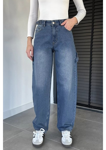 Kadın Bol Kesim Jean Kot Pantolon P-00019659 fiyatları