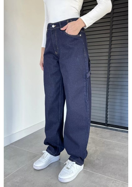 Kadın Bol Kesim Jean Kot Pantolon P-00019659