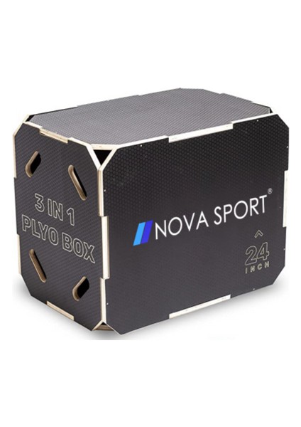 Plywood Jump Box 3’ü 1 Arada – Cnc Kaymaz Desenli, Huş Kontrplak, 3 Yükseklik (86/70/60 Cm), Ergonomik Kulplu