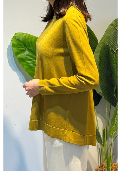 Basic Triko Tunik 902 Yağ Yeşil modelleri