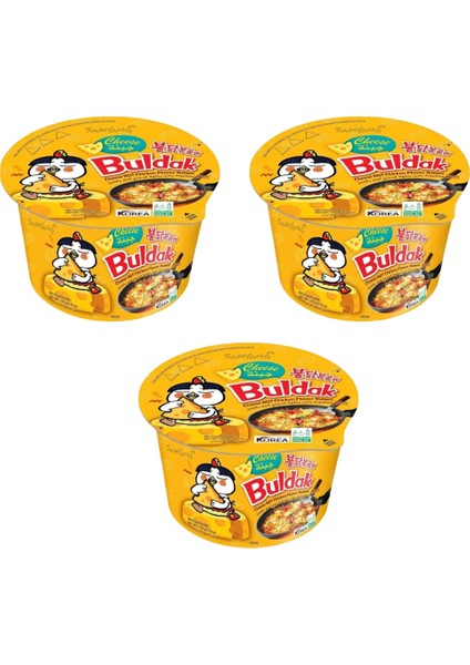 Buldak Cheese Hot Chicken Flavor Ramen 105 gr X3 Peynirli (Cup)