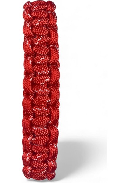 Kırmızı Üstü Beyaz Noktalı Paracord Bileklik