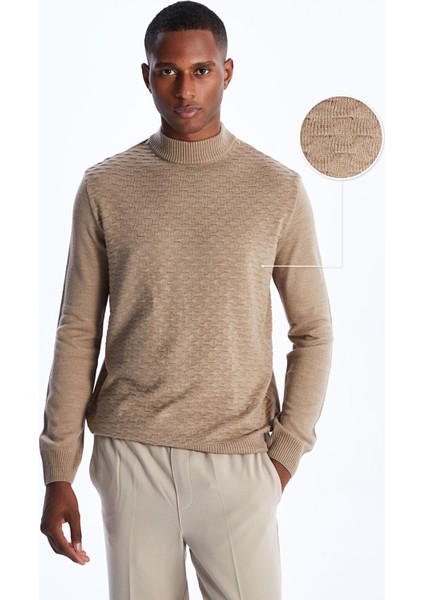 Yeni Sezon Yarım Balıkçı Yaka Uzun Kollu Erkek Triko Kazak