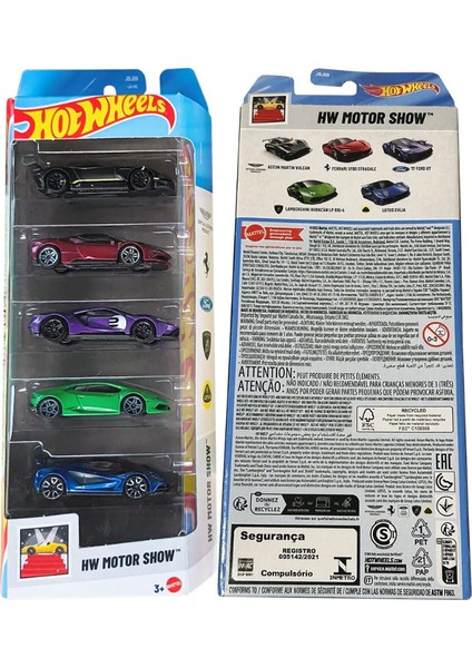 2025 Hot Wheels Motor Show 5'li Set Ferrari SF90 Lı Set