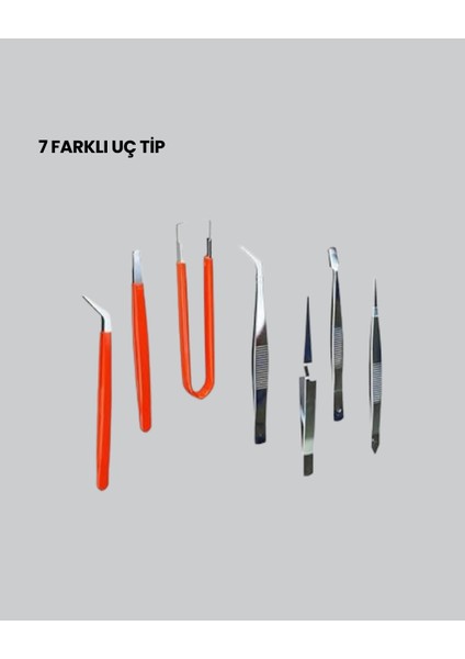 Model Yapımı ve Anakart Tamiri Için Hassas 7’li Cımbız Seti - EMY7133-4927 modelleri