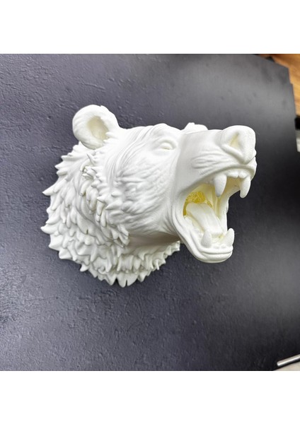 Dekoratif Beyaz Ayı Duvar Heykeli Asılabilir Hediyelik 25X19 cm - EMY9483-1561 indirimleri