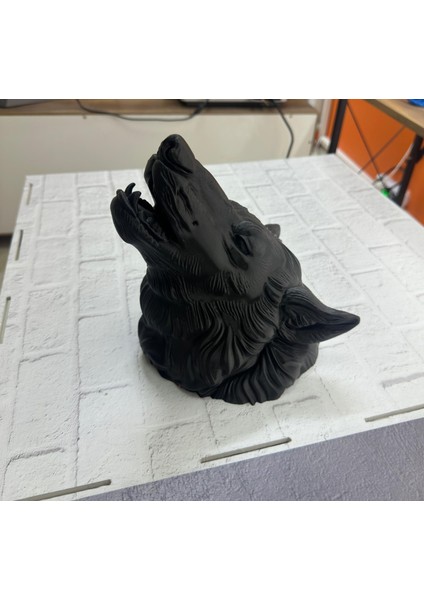 3D Siyah Ayı Başı Duvar Süsü Özel Tasarım Dekoratif Heykel 25X19 cm - EMY1942-7795 fırsatları