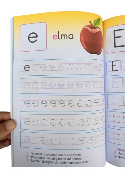 Şirin ve Eğitici Harfler dik temel harfler ile elakin modelleri
