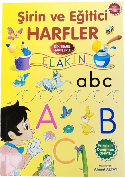 Şirin ve Eğitici Harfler dik temel harfler ile elakin