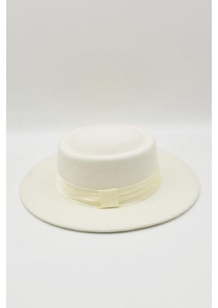 Kadın Yuvarlak Kenarlı Fötr Şapka