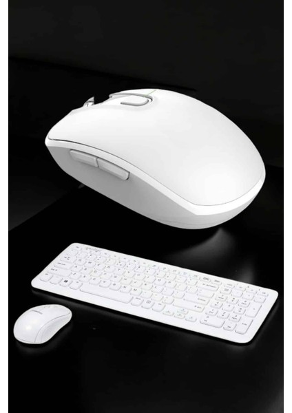 Beyaz Kablosuz Klavye Fare Seti Kablosuz Fare USB Alıcı Pc Uyumlu fiyatları