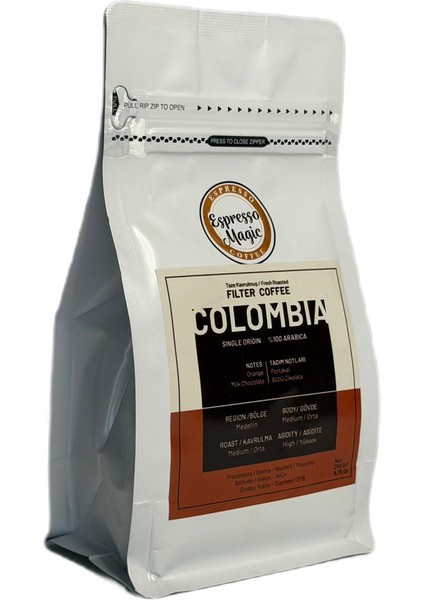 Taze Öğütülmüş Columbia Filtre Kahve 250 gr modelleri