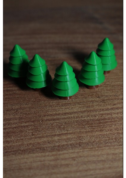 Mini Çam Ağaç Dekoru – 10’lu Set | 3 cm | Yeşil Veya Beyaz Renk modelleri