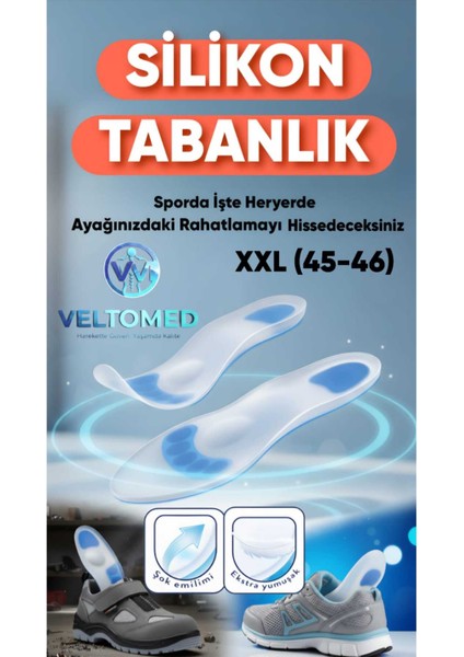 Xxl Bdn Ortopedik Anatomik Silikon Jel Tabanlık Şok Emilimi ve Topuk Ağrısı Önleyici Topuk Dikeni