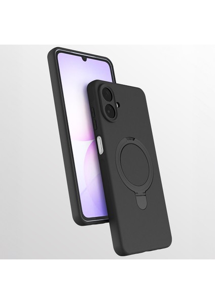 Samsung Galaxy A07 Kılıf Magsafeli Standlı Mat Samara Kapak