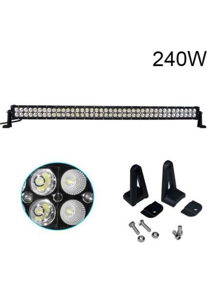 Offroad LED Bar 105 cm 240 W 80 LED Delici/yayıcı Beyaz Işık Tepe Lamba Tavan Panjur Projeksiyon fiyatları