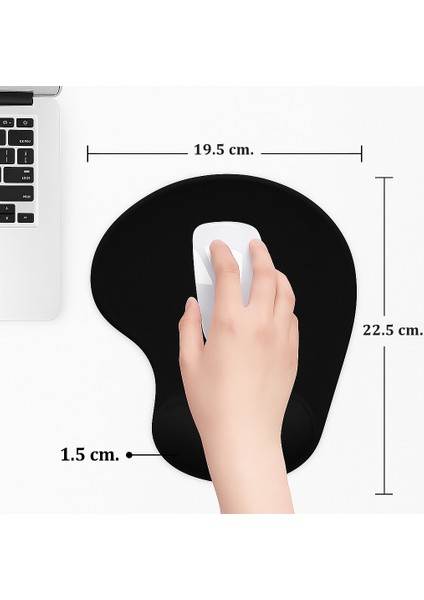 Bilek Destekli Mouse Pad - Kesik Kaymaz Mouse Ped - Fare Pedi - Kesik Oval Mouse Pedi - Oval Kesik Mousepad fırsatları