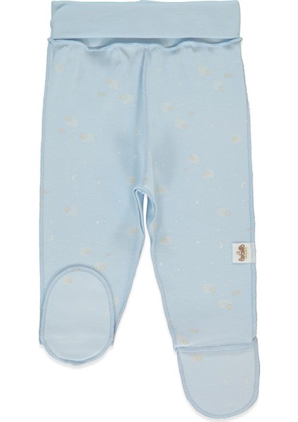 Organik Interlok Patikli Pantolon (Organıc Sleepy Sheepy) Mavi