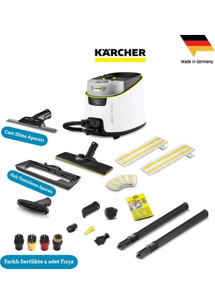 Sc 5 Deluxe Signature Line Lite Set 2200W 4 Bar Profesyonel Buharlı Temizlik Makinesi - Vapohydro Fonksiyonlu Sıcak Su Püskürtme Özelliği - Kimyasalsız %99.99 Bakteri Öldürücü Etkili