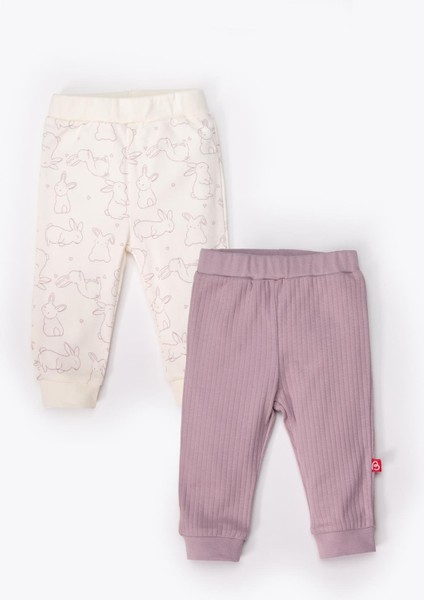 Patiksiz Pantolon 2li (Cute Bunny) Mor