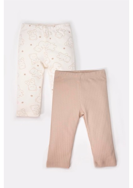 Interlok Tayt 2li (Cute Bear) Bej