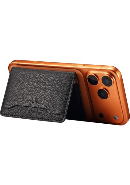 iPhone 12/13/14/15/16/17 Serisi Uyumlu Magsafe Cüzdan - Stand Özellikli Manyetik Deri Kartlık fiyatları