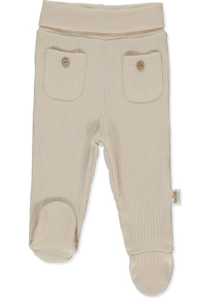 Organik Raporlu Kaşkorse Patikli Pantolon (Organıc Born Wıth Love) Bej