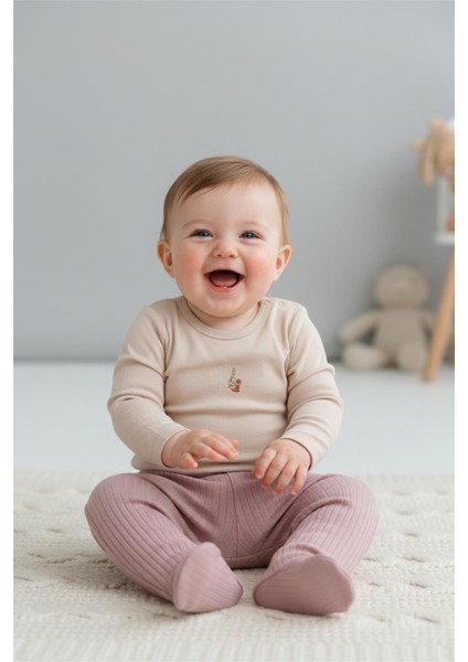 Patikli Pantolon 2li (Cute Bunny) Mor indirimleri