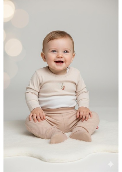 Patikli Pantolon 2li (Always Raporlu Interlok) Bej