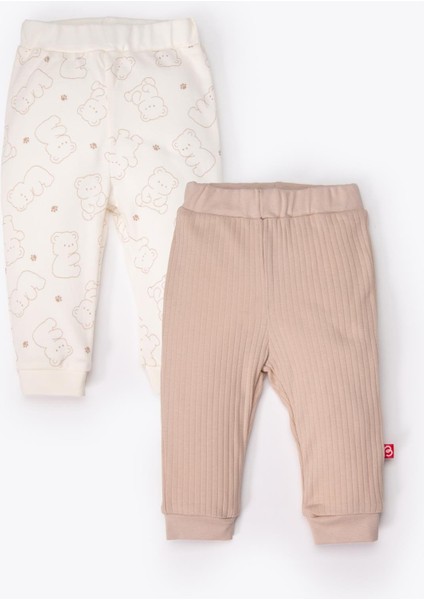 Patiksiz Pantolon 2li (Cute Bear) Bej