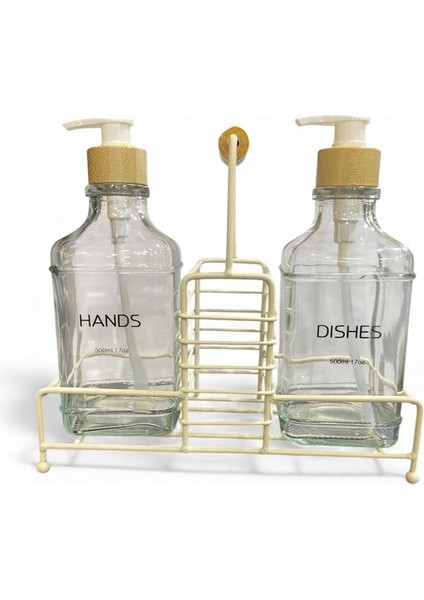 Savor Metal Standlı 2’li Cam Sıvı Sabunluk Seti – Şık, Dayanıklı ve Dekoratif modelleri