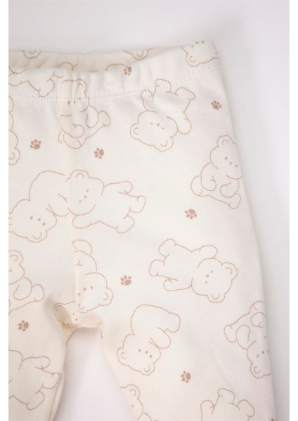 Interlok Tayt 2li (Cute Bear) Bej