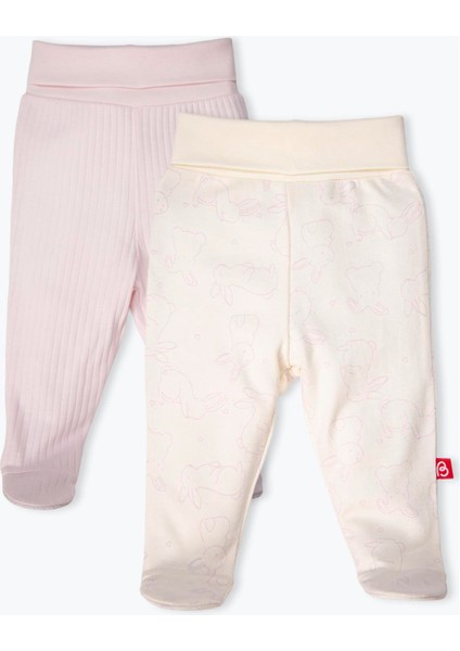 Patikli Pantolon 2li (Cute Bunny) Pembe