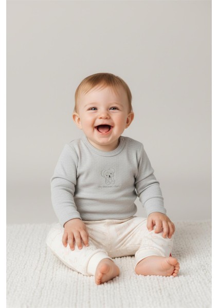 Patiksiz Pantolon 2li (Cute Bunny) Bej