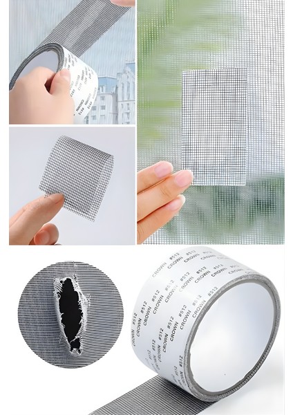 Mytechcat® Güçlü Yapışkanlı Pencere Tamir Bandı, Böcek Önleyici Yama Bandı 2 mt x 5 cm