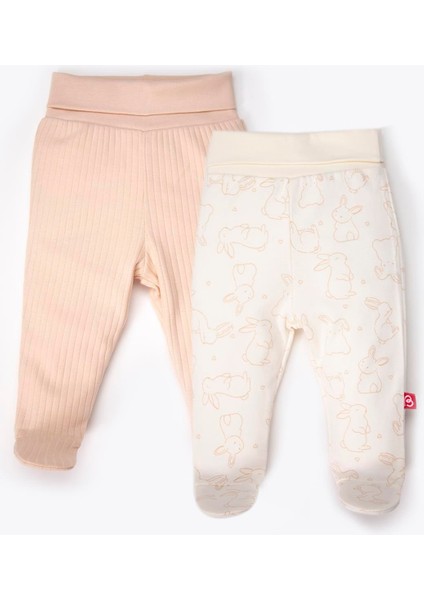 Patikli Pantolon 2li (Cute Bunny) Bej