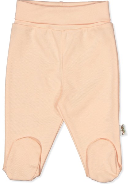 Organik Interlok Patikli Pantolon (Organıc Colorful Bırds) Somon