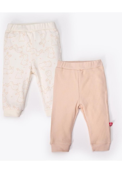 Patiksiz Pantolon 2li (Cute Bunny) Bej
