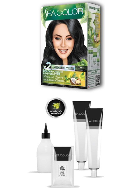 2 Tüp Krem Saç Boyası Seti Siyah No:1.0 fiyatları