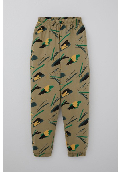 Erkek Çocuk Pijama Takımı Uykucu Fırça 4-8 Yaş, Haki Yeşil modelleri