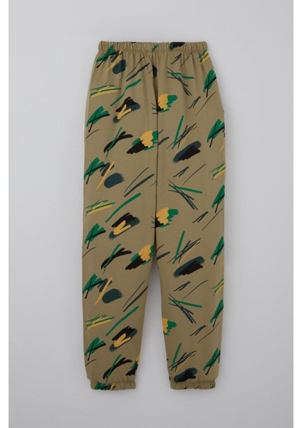 Erkek Çocuk Pijama Takımı Uykucu Fırça 4-8 Yaş, Haki Yeşil indirimleri