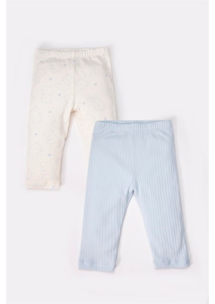 Interlok Tayt 2li (Cute Bear) Mavi