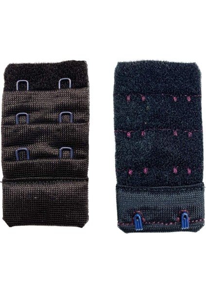 2 Adet Agraf Sütyen Uzatma Kopçası 3 Sıra / 2 Kanca Siyah Ten fiyatları