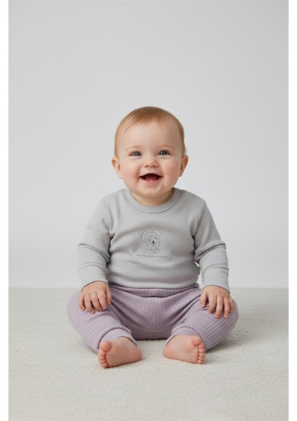 Patiksiz Pantolon 2li (Cute Bunny) Mor fırsatları