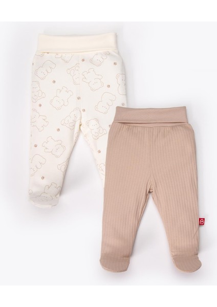 Patikli Pantolon 2li (Cute Bear) Bej