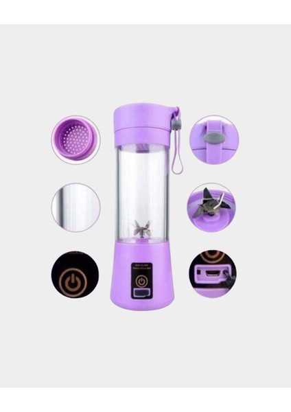 Taşınabilir Şişe Blender 380ML Şarjlı Spor Smoothie Shake Karıştırıcı fiyatları