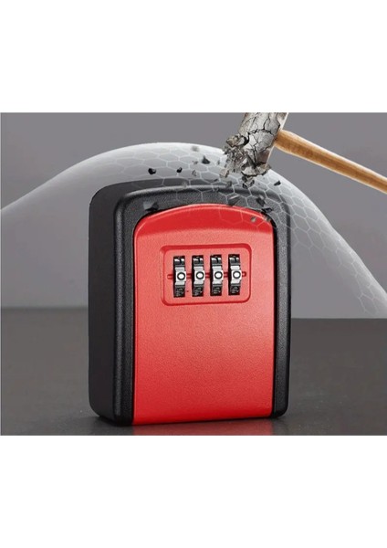 Kırmızı Şifreli Anahtar ve Eşya Saklama Güvenlik Kasası modelleri