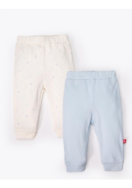 Patiksiz Pantolon 2li (Cute Bear) Mavi
