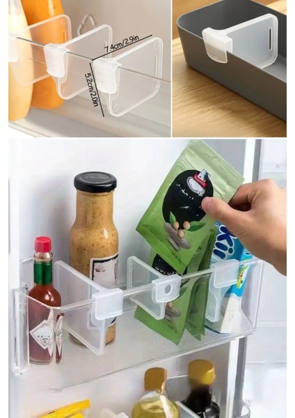 Mytechcat® 10'luşeffaf Buzdolabı Yan Kapı Düzenleyici Buzdolabı Dolap Içi Bölümleyici Aparatlar fırsatları