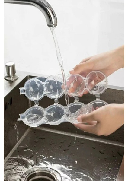 1 Adet Pratik 4'lü Top Buz Kalıbı Sihirli 4'lü Küre Buz Kalıbı Sihirli Buz Kalıbı indirimleri